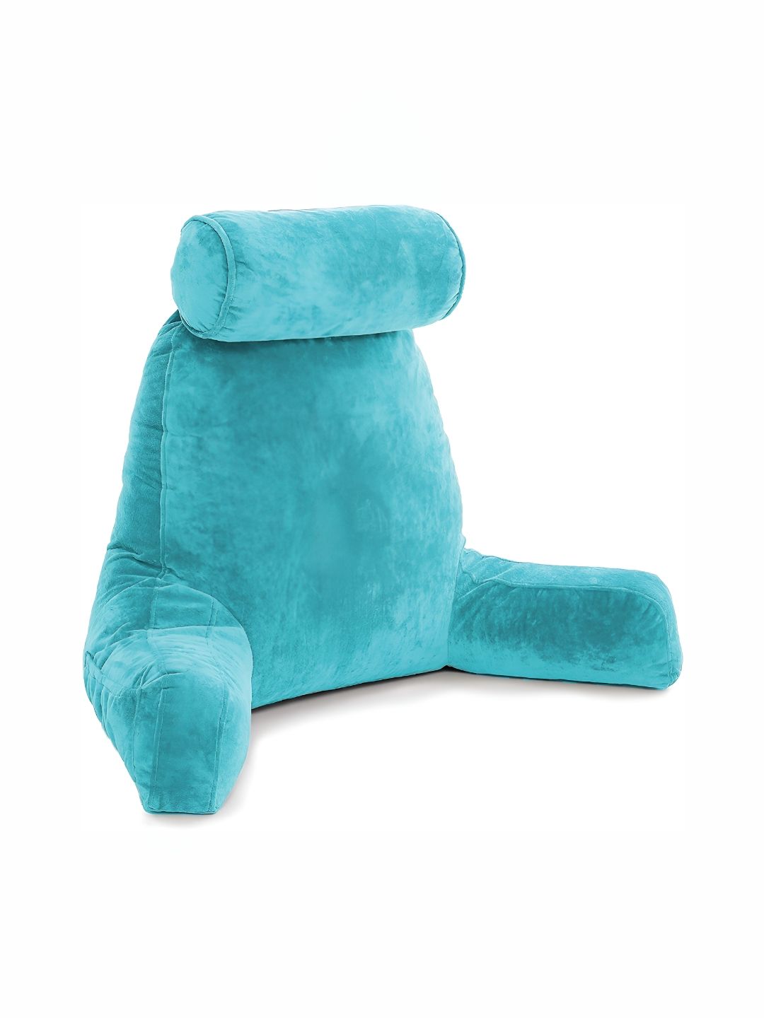 Pum Pum Turquoise Blue Fibre Filled Ultra Soft Therapedic Pillow With Detachable Bolster-image-44