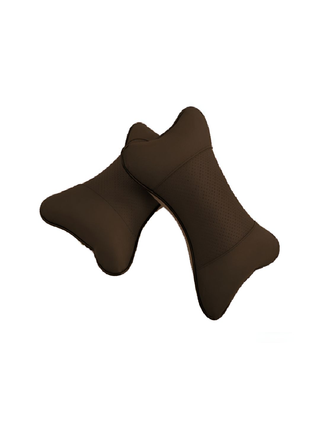 Pum Pum Brown 2 Pieces Fibre Filled Faux Velvet Ultra Soft Car Headrest Pillow-picture-28