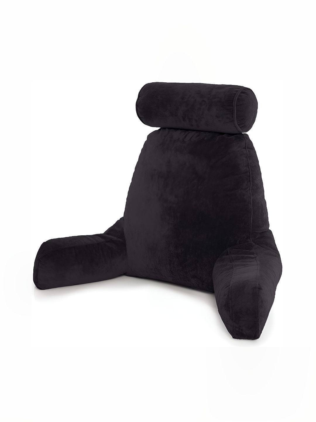 Pum Pum Black Fibre Filled Ultra Soft Therapedic Pillow With Detachable Bolster-image-43