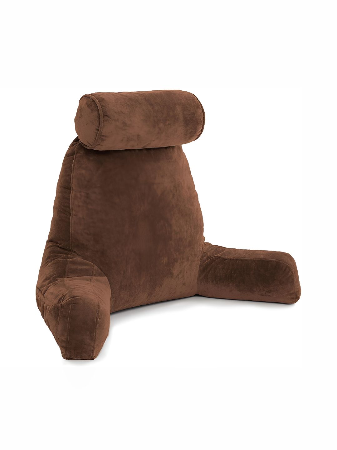 Pum Pum Brown Fibre Filled Faux Velvet Ultra Soft Therapedic Pillow-image-6