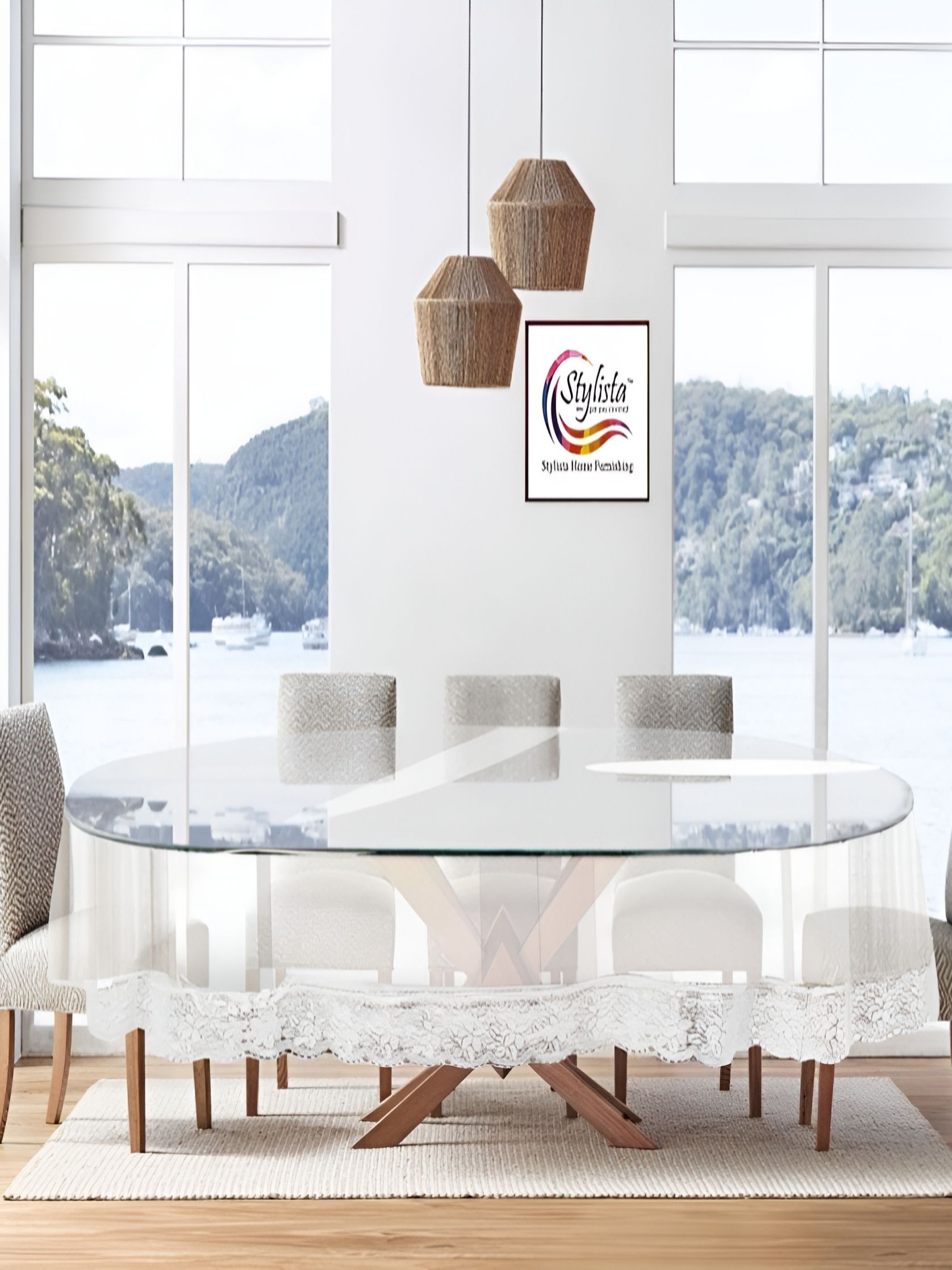 Stylista Silver-Toned Waterproof Oval Shaped 8 Seater Table Cover-picture-29