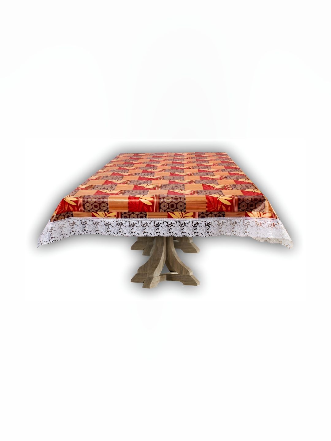 Stylista Brown Printed Waterproof 4-Seater Table Cover-picture-15