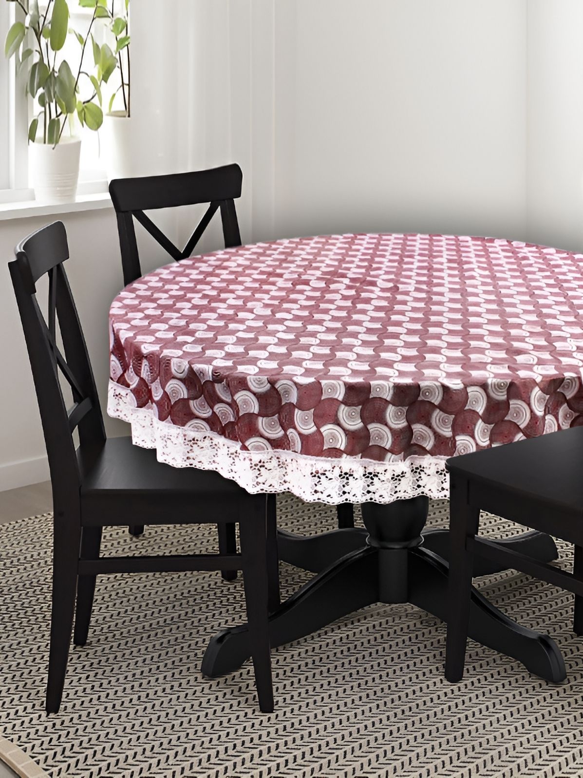 Stylista Brown Waterproof Round 8-Seater Table Cover-picture-26