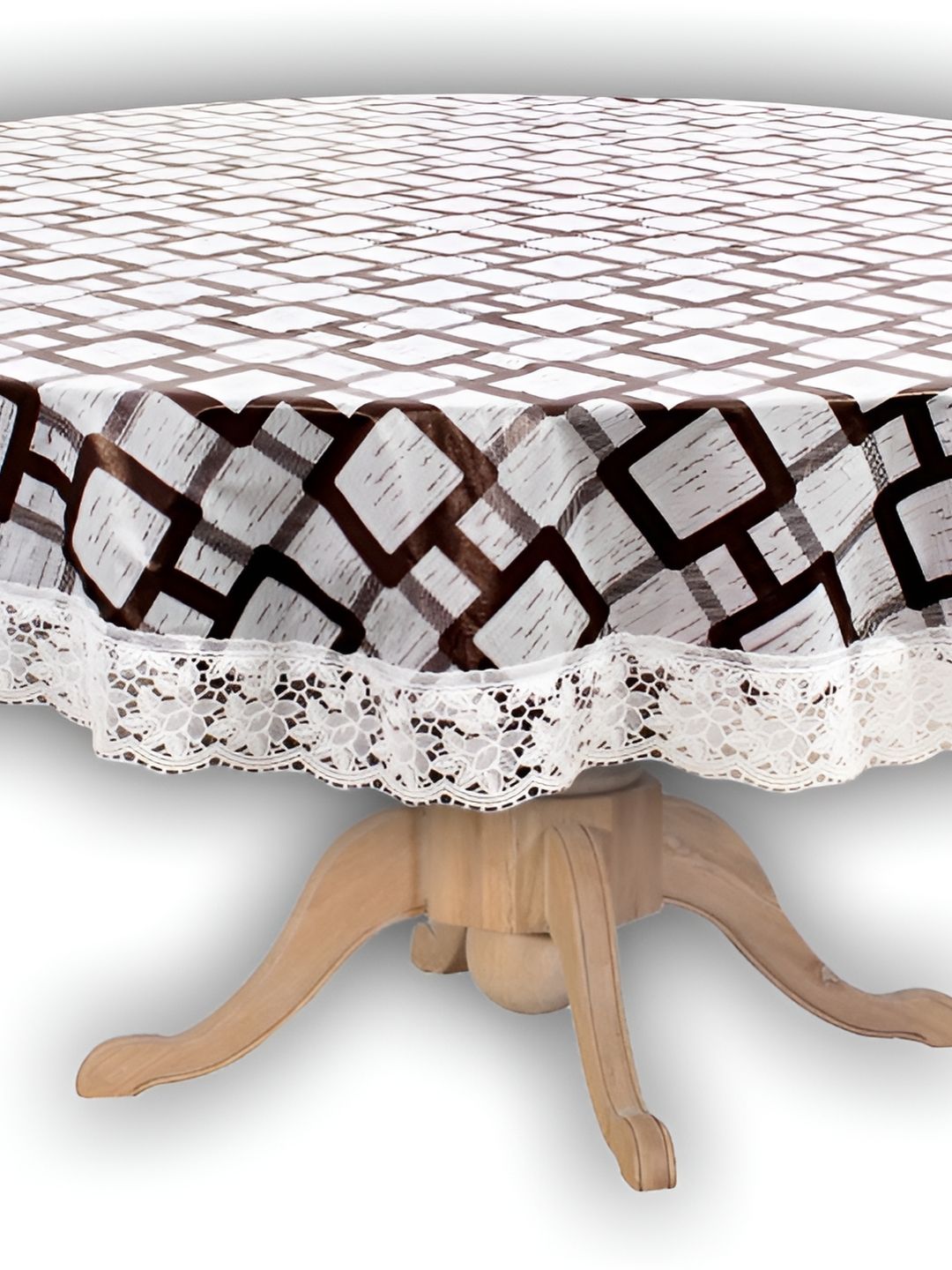 Stylista Brown Waterproof Round 4-Seater Table Cover-picture-28