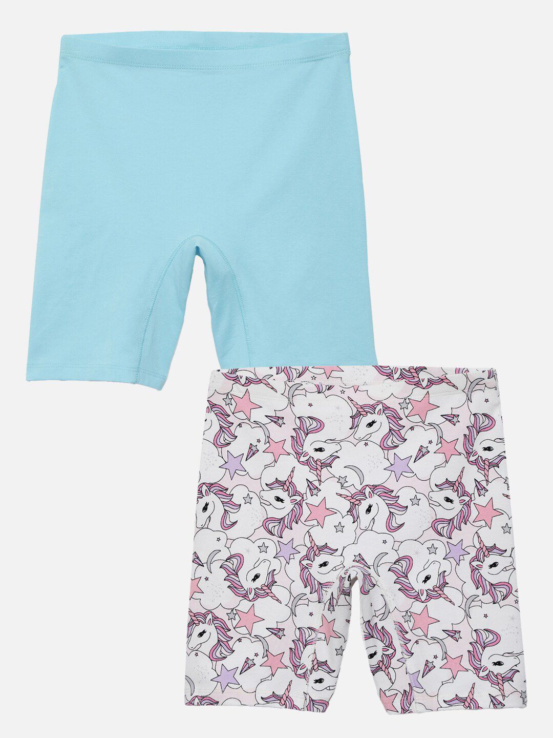 mackly Girls Pack Of 2 Printed Mid-Rise Shorts-picture-25