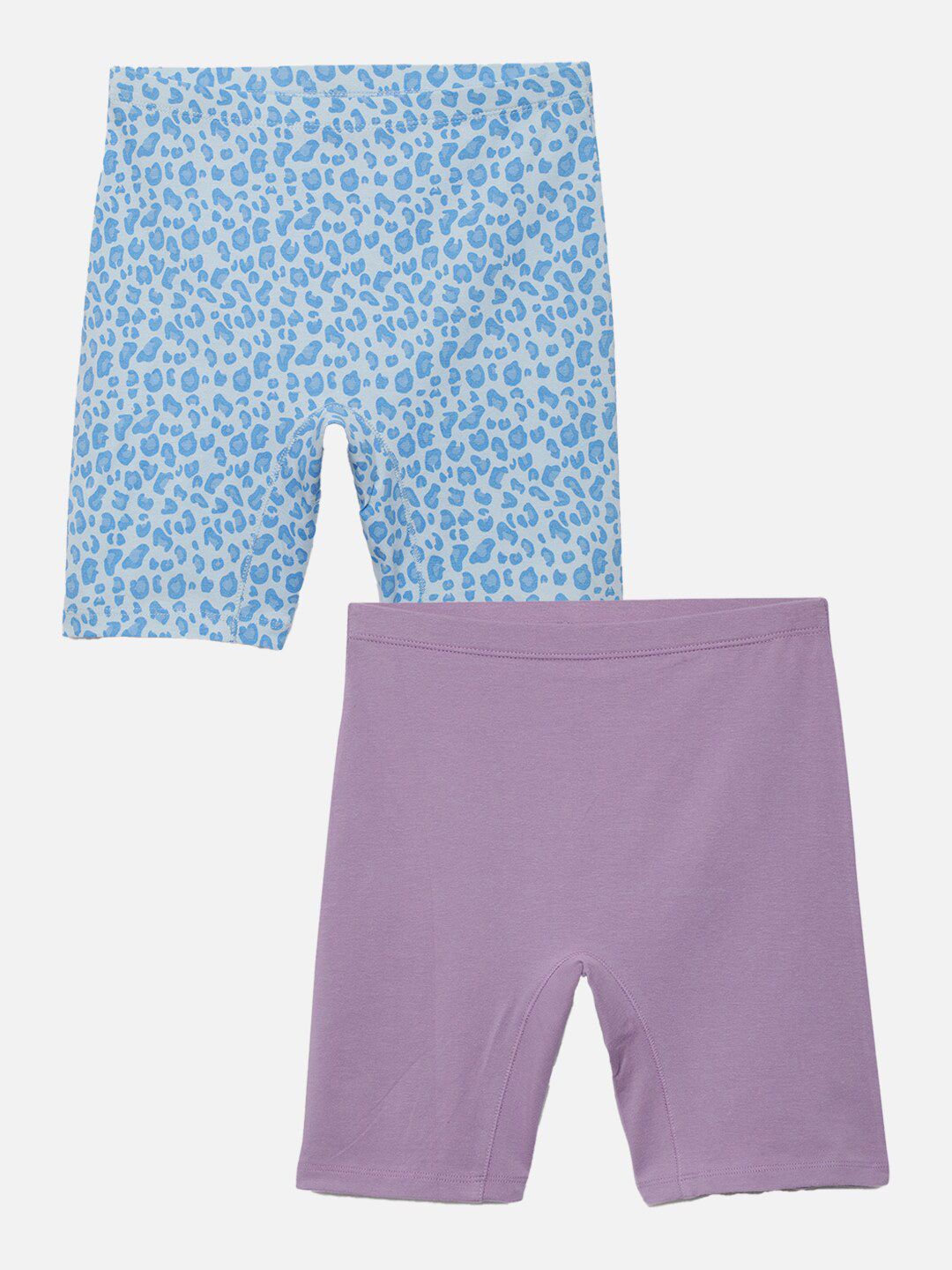 mackly Girls Pack Of 2 Printed Mid-Rise Shorts-picture-26