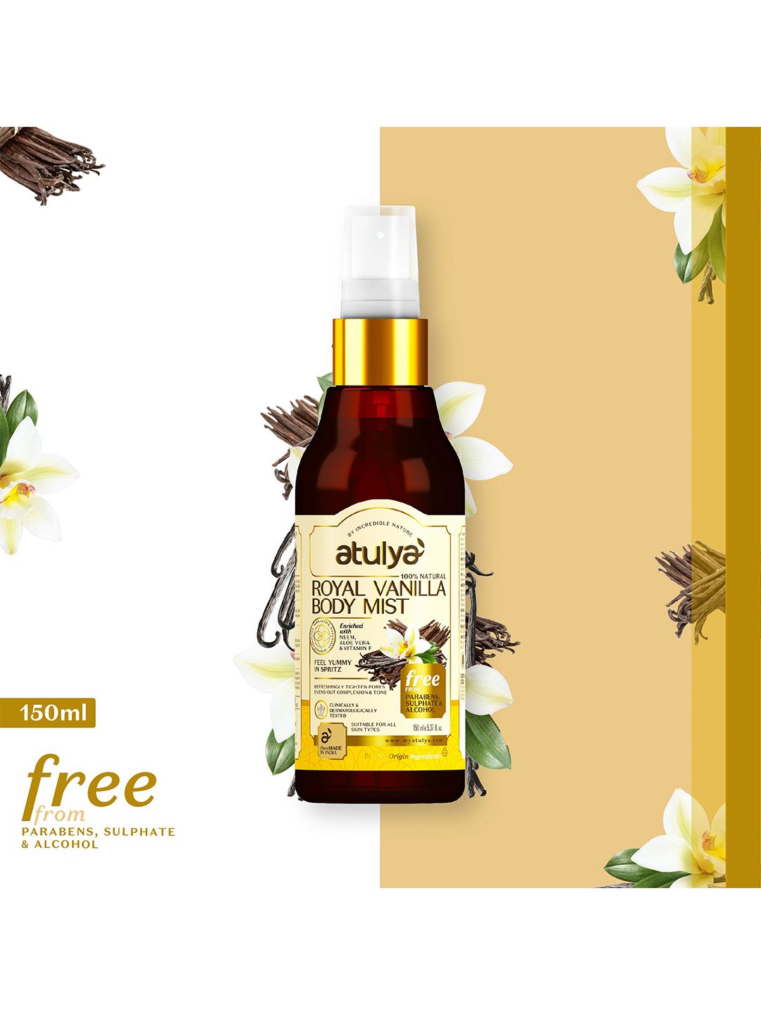 Atulya Royal Vanilla Body Mist To Tighten Pores - 150ml-image-11