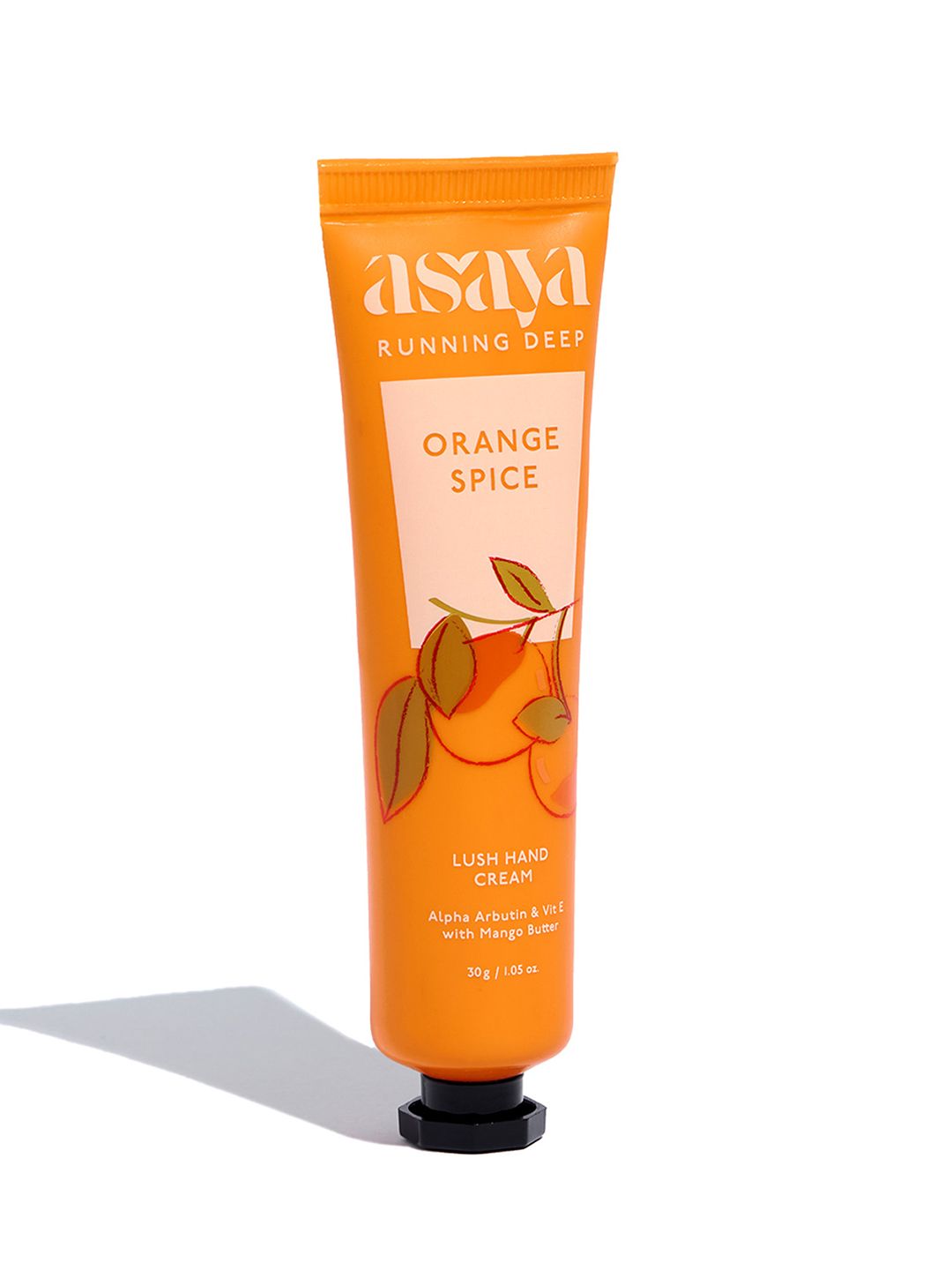 Asaya Running Deep Orange Spice Lush Hand Cream With Mango Butter - 30g
