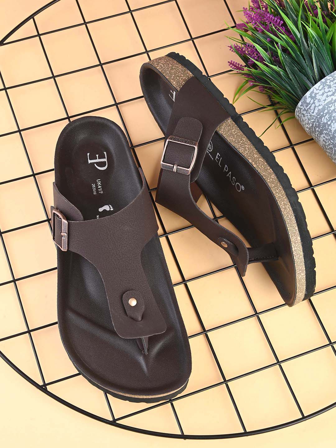 El Paso Men Open Toe Thong Flip-Flops-picture-58
