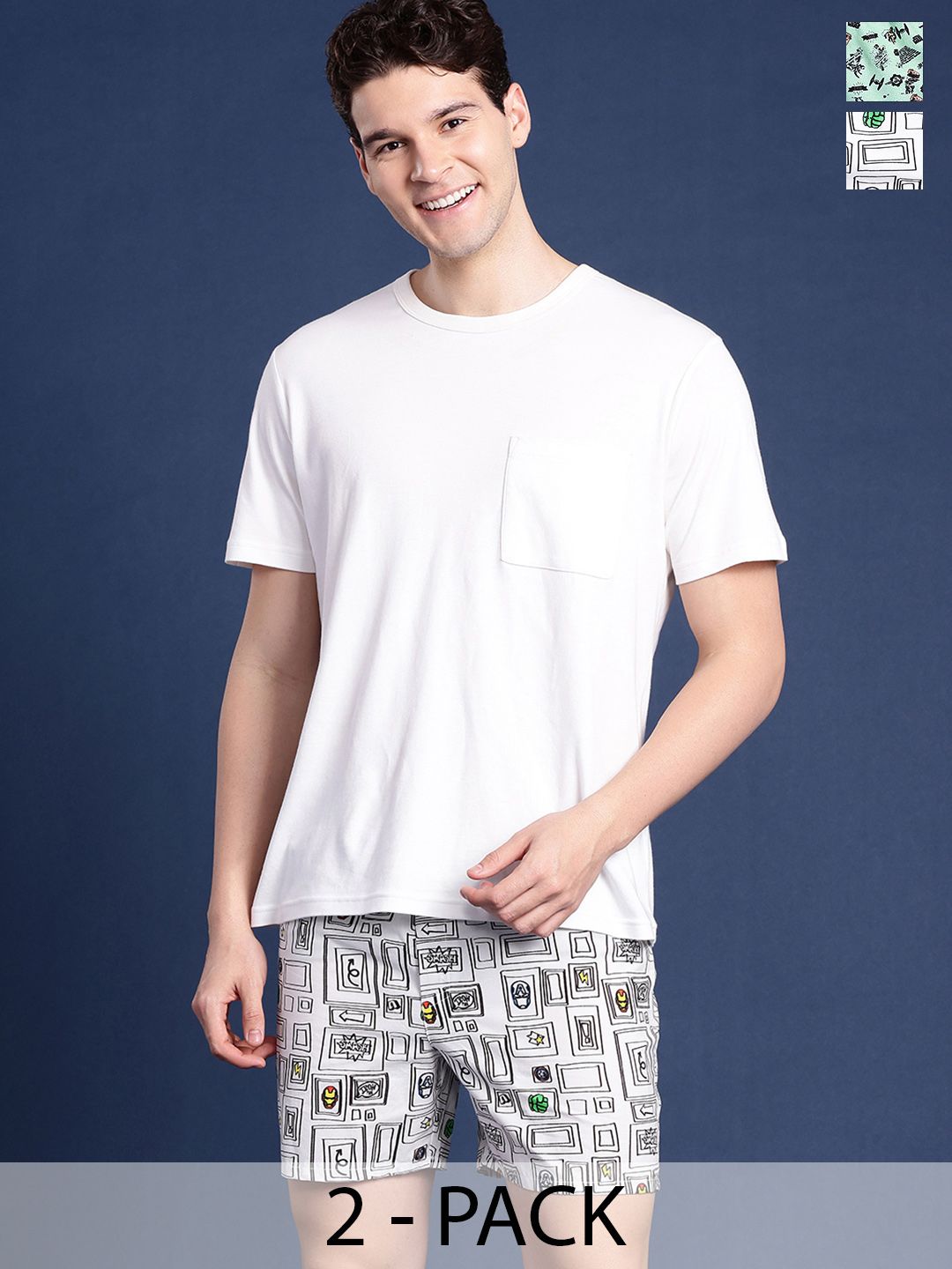 Mast & Harbour Men Pack of 2 Printed Assorted Pure Cotton Boxers M&H-KEN-MBOX- PRINT-02SF-picture-23