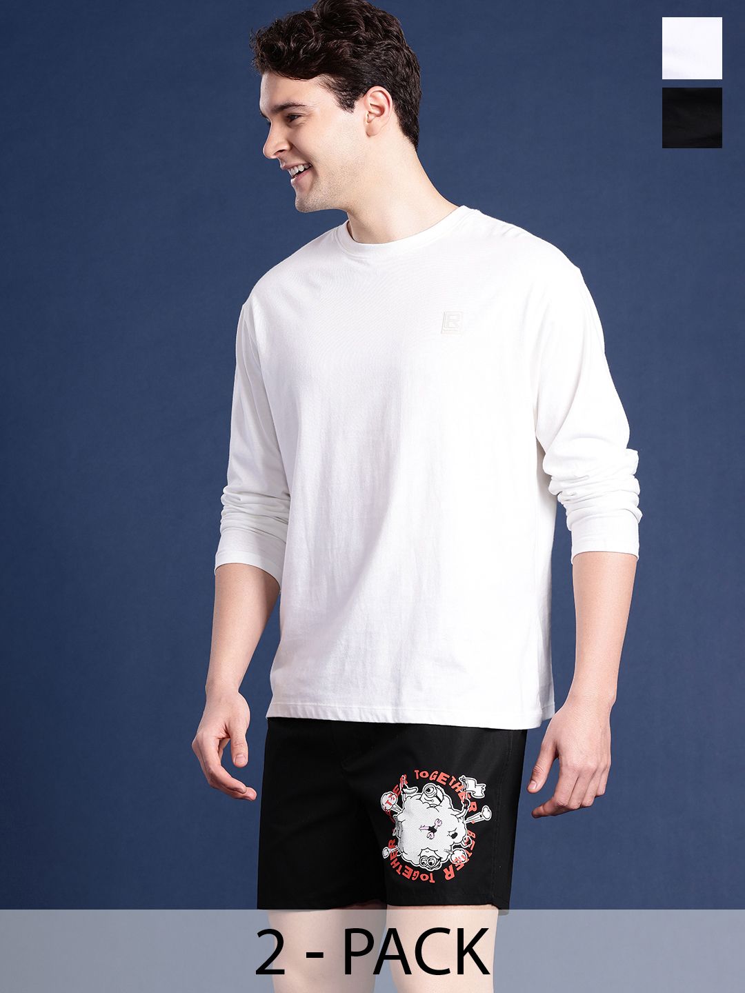 Mast & Harbour Men Pack of 2 Printed Pure Cotton Boxers-image-40