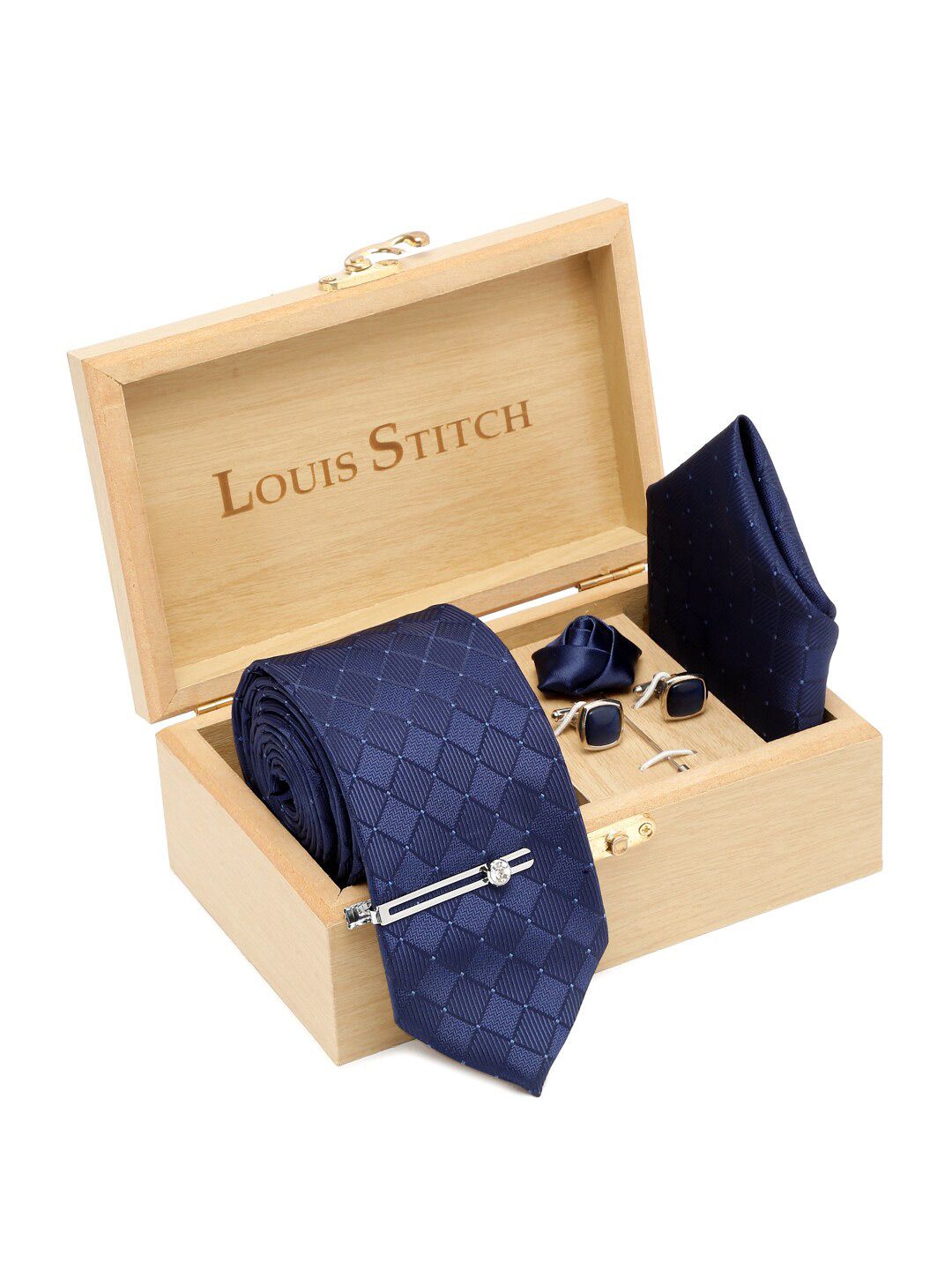 LOUIS STITCH Men Necktie Accessory Gift Set
