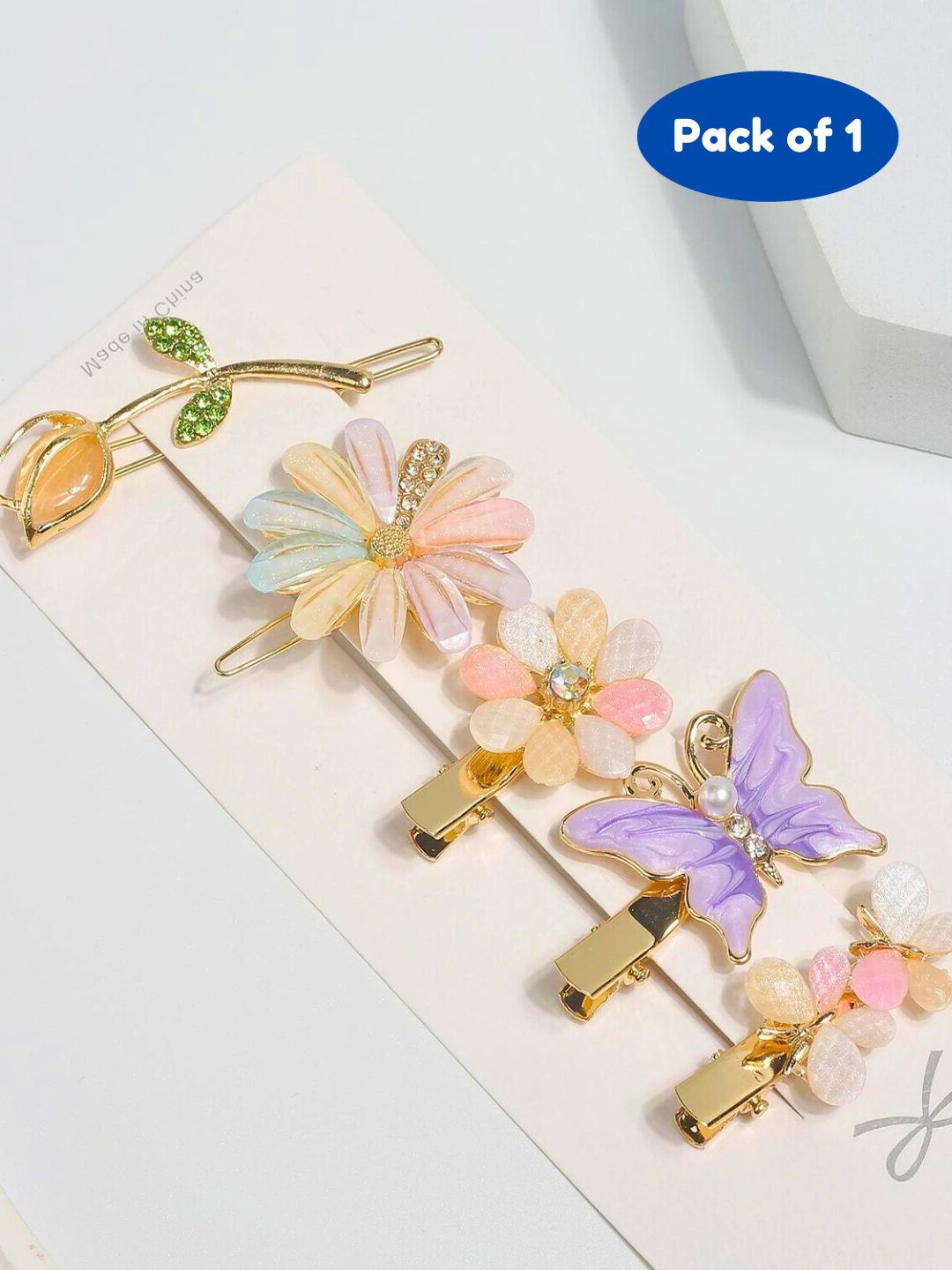 BAESD Set Of 5 Girls Beaded Alligator Hair Clips