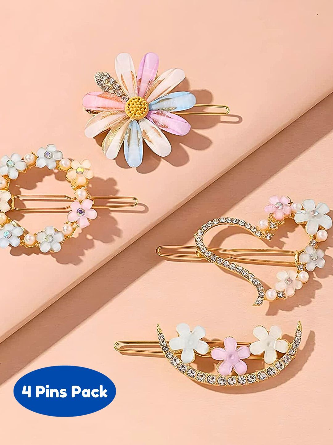 BAESD Set of 4 Girls Embellished Alligator Hair Clips-picture-47