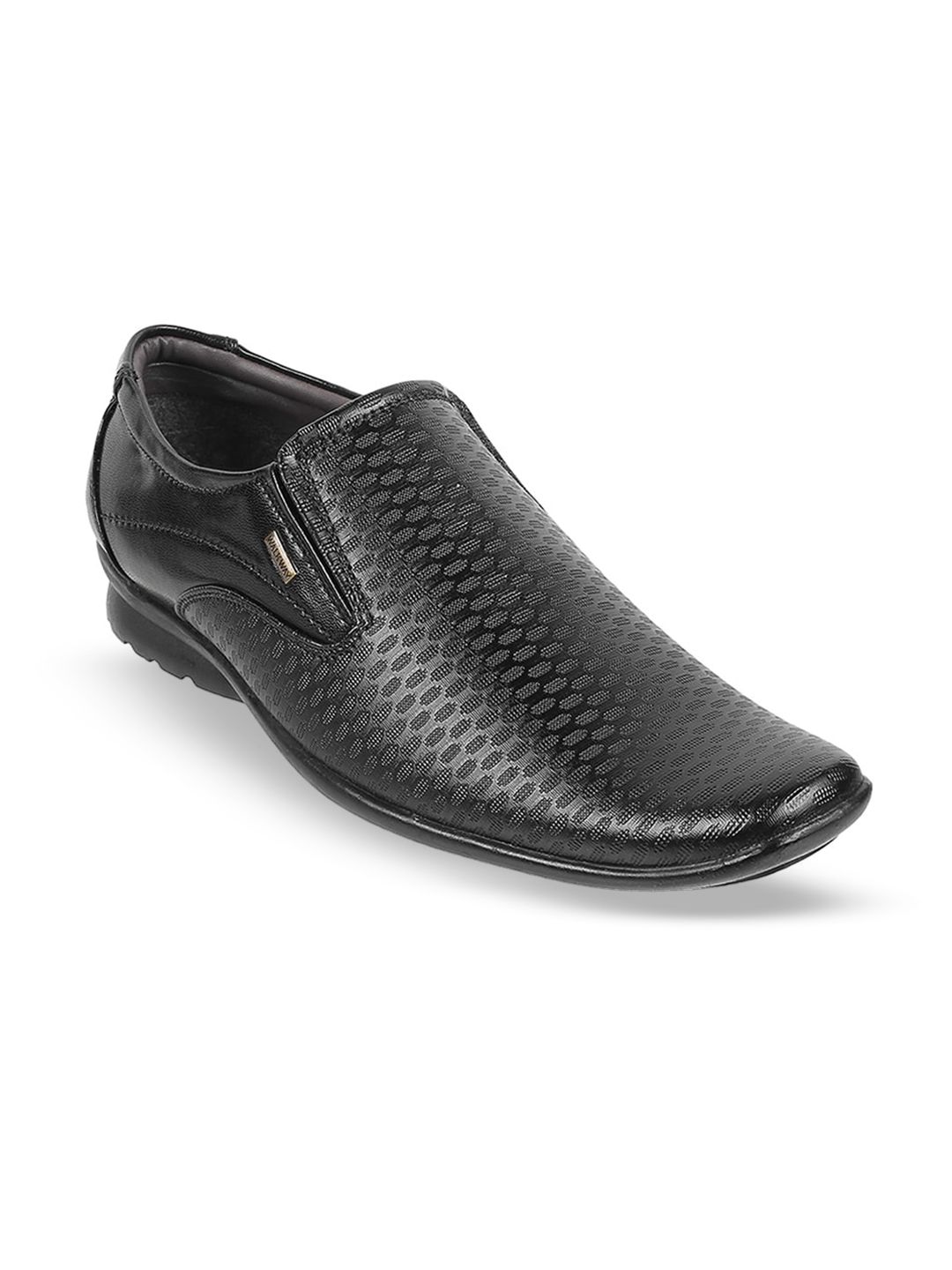 WALKWAY by Metro Men Textured Leather Formal Slip-On Shoes-picture-15