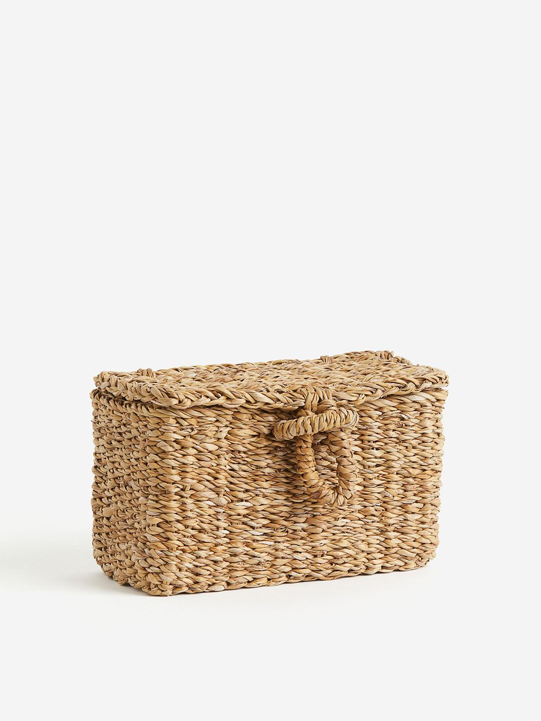 H&M Beige Lidded Seagrass Storage Basket-picture-24