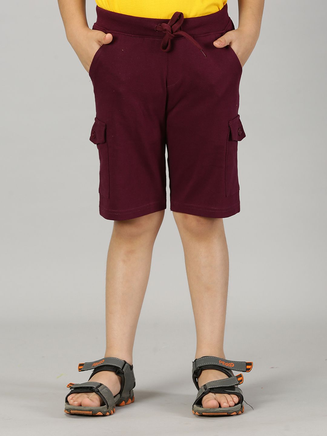 KiddoPanti Boys Cotton Mid-Rise Cargo Shorts-picture-20