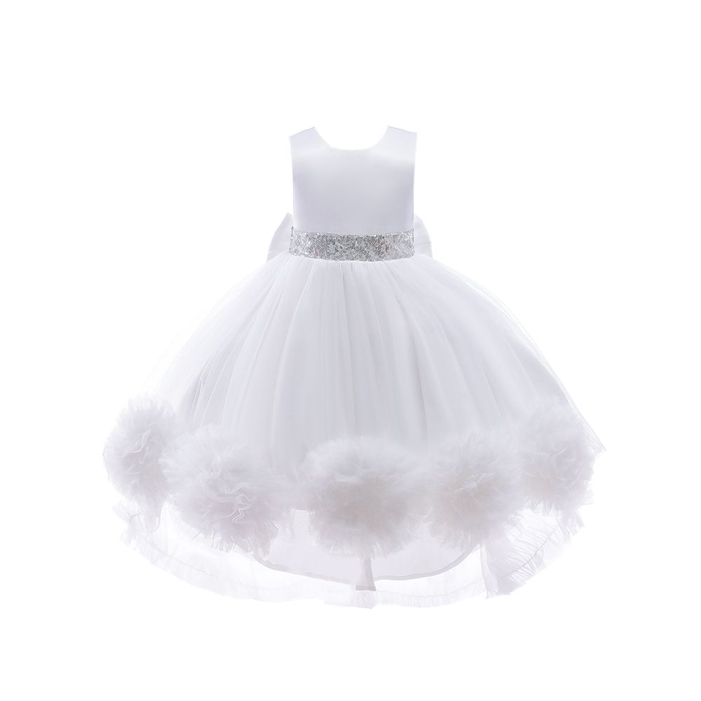 StyleCast White Round Neck Sleeveless Balloon Maxi Dress-image-45