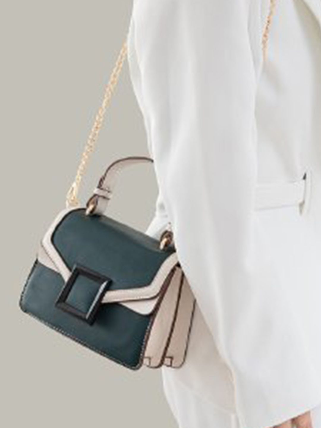 Diva Dale Colourblocked PU Structured Sling Bag-picture-33