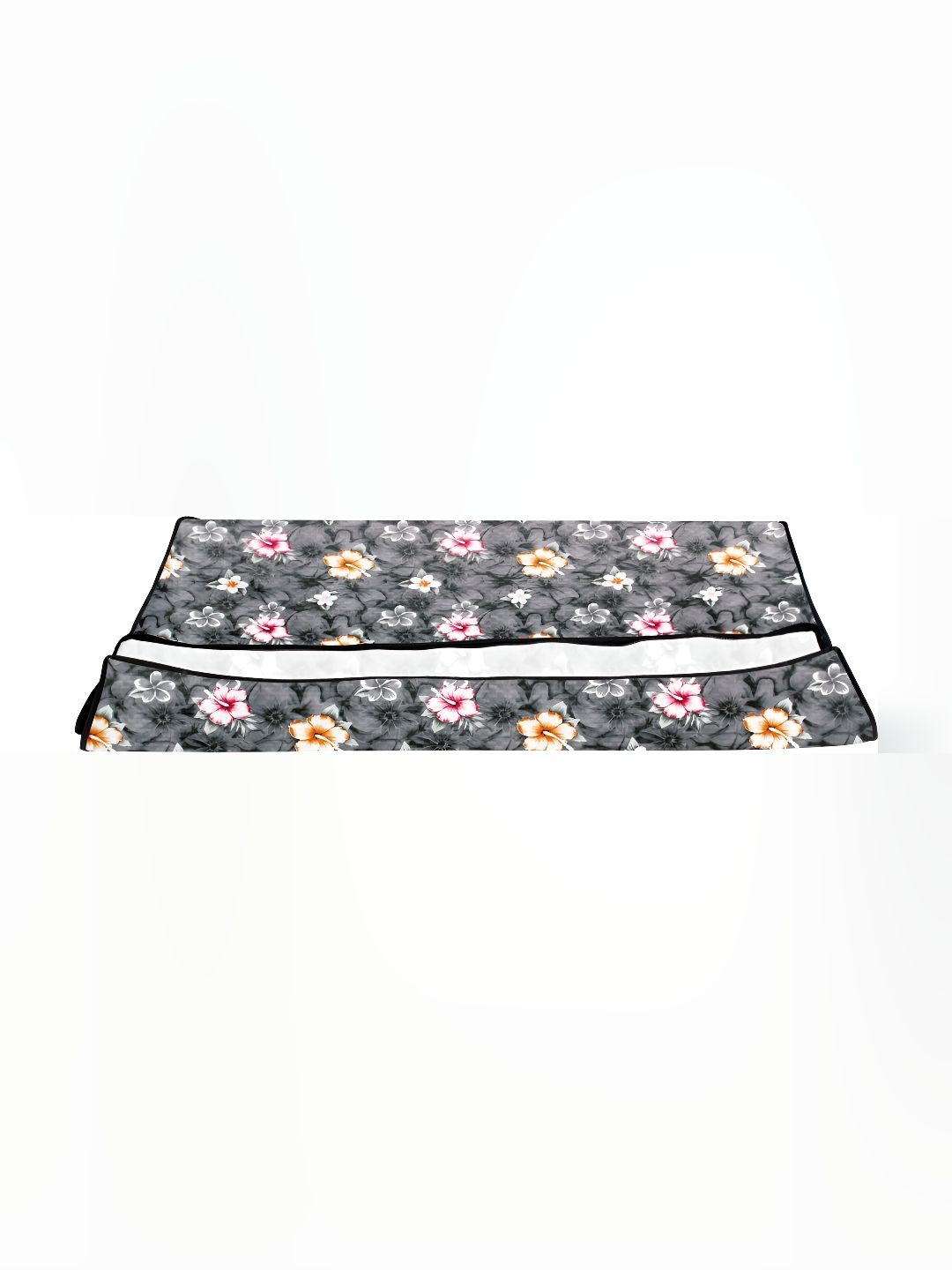 Stylista Grey & Pink Floral Printed Floor Mat-image-25