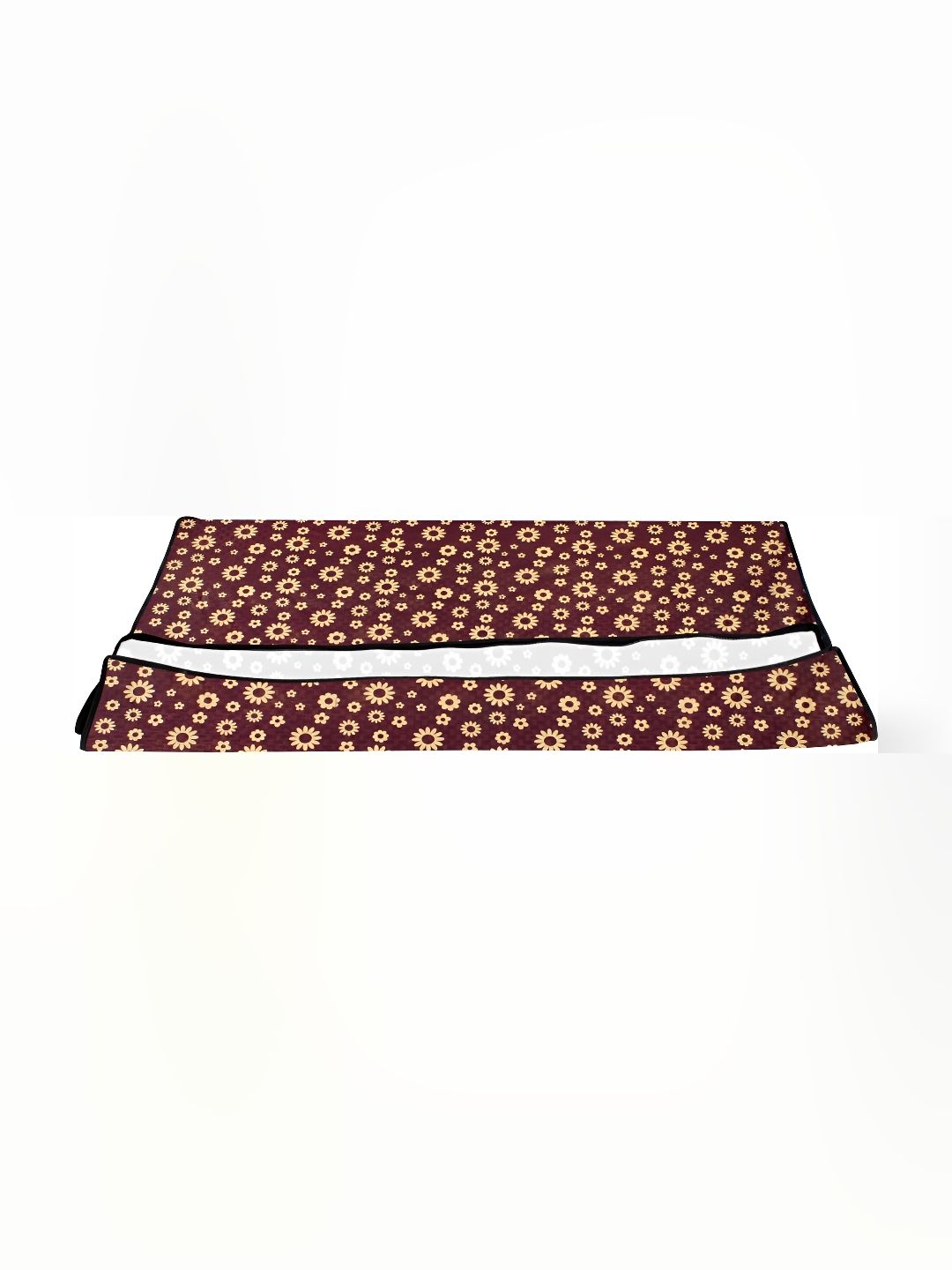 Stylista Brown & Cream Floral Printed Floor Mat-image-21