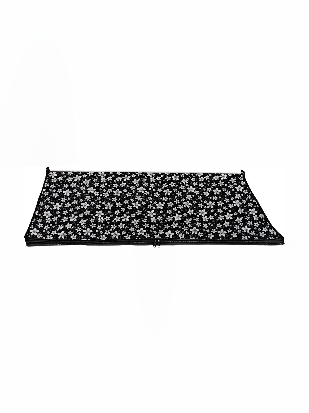 Stylista Black & White Floral Printed Rectangle Zipper Floor Mat-picture-37