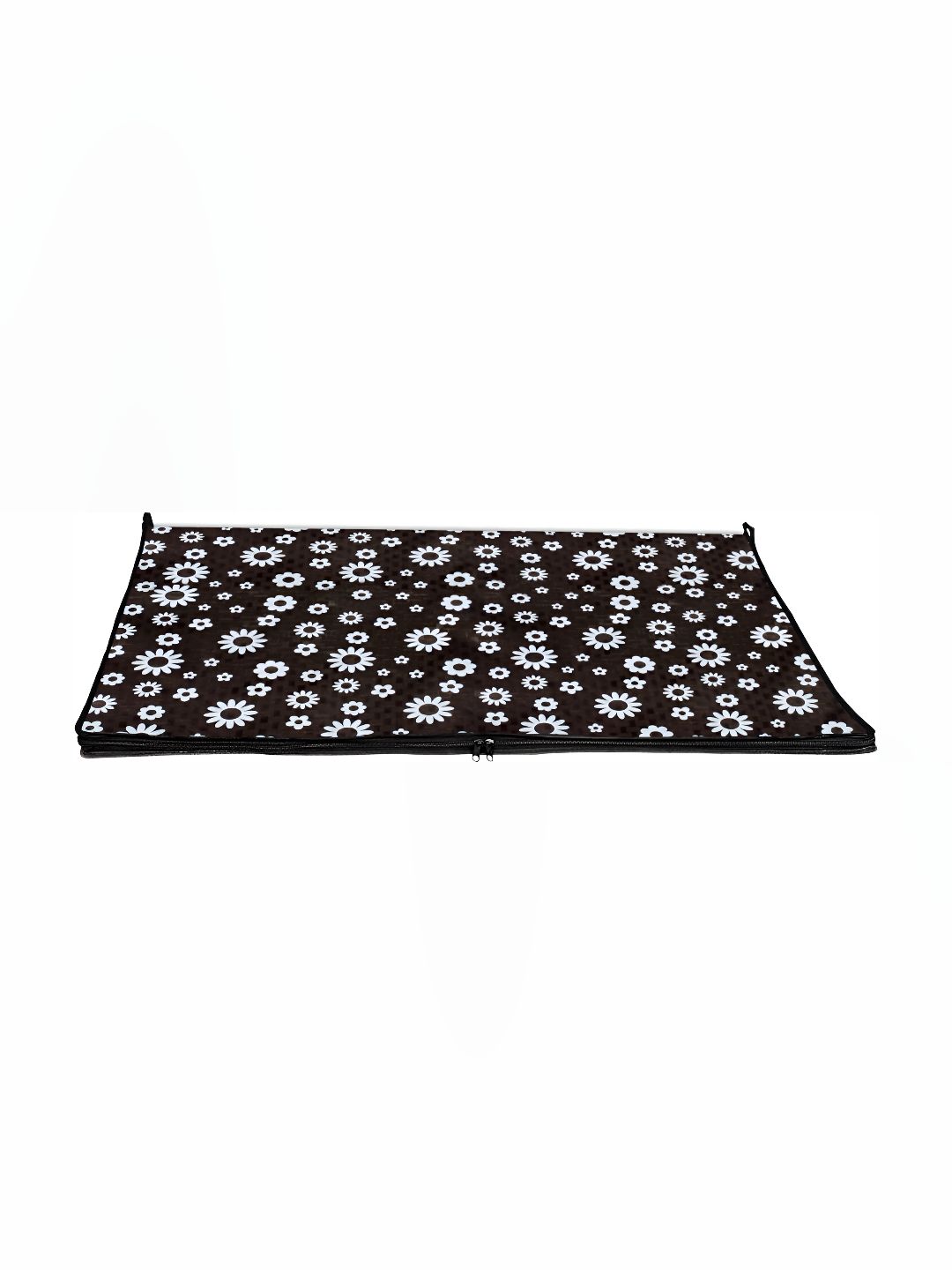 Stylista Black & White Floral Printed Rectangle Zipper Floor Mat-picture-43