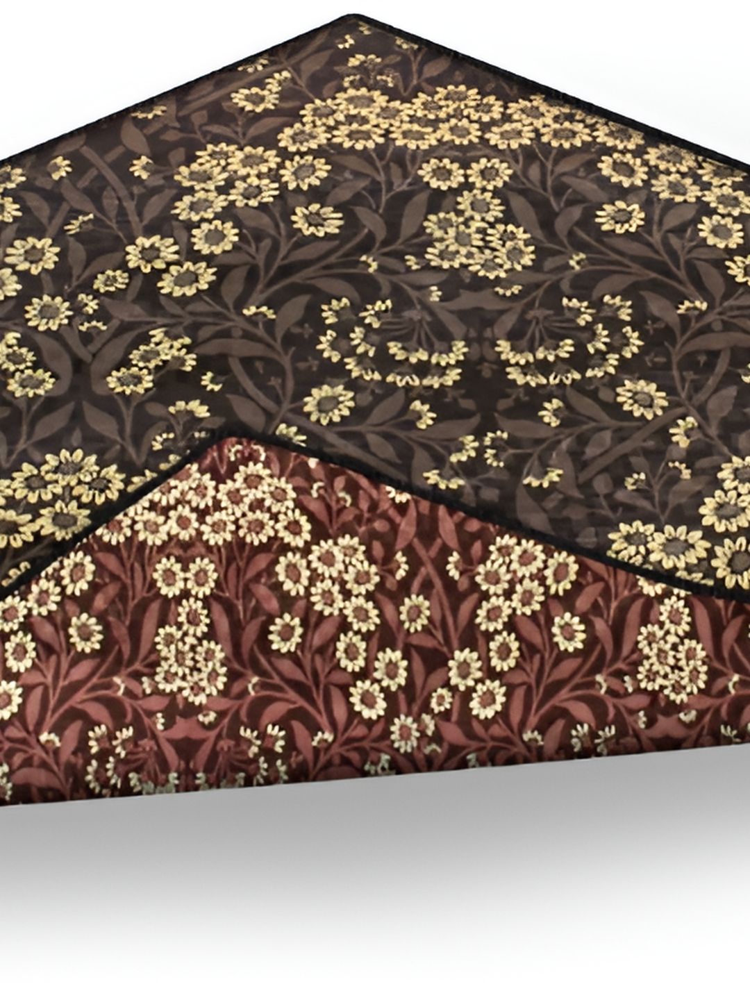 Stylista Grey & Brown Floral Printed Rectangle Floor Mat-image-19