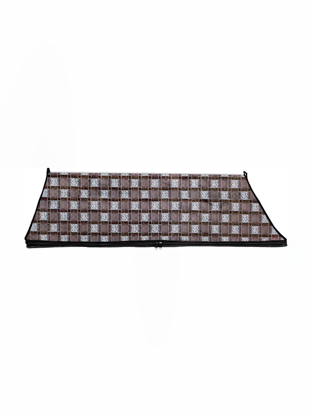 Stylista White & Brown Printed Rectangle Zipper Floor Mat-image-14