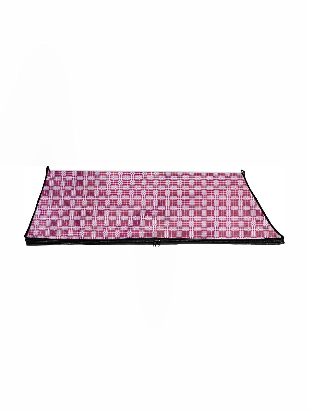 Stylista Pink & White Geometric Printed Rectangle Zipper Floor Mat-image-12