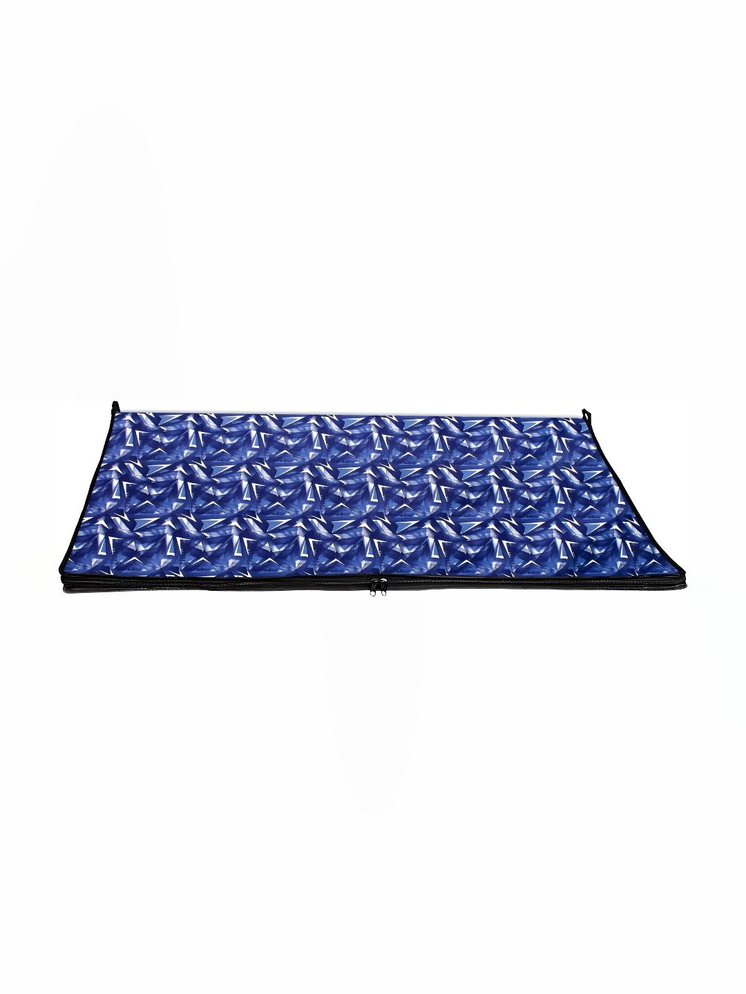 Stylista Blue & White Printed Rectangle Zipper Floor Mat-image-33