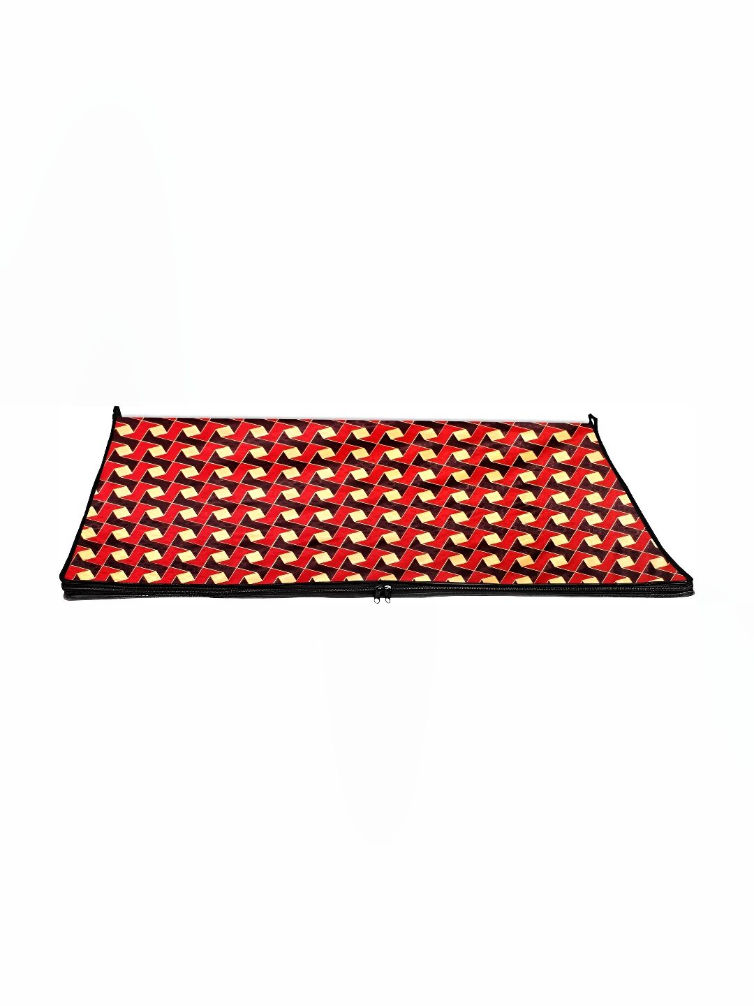 Stylista Red & Beige Printed Rectangle Zipper Floor Mat-image-9