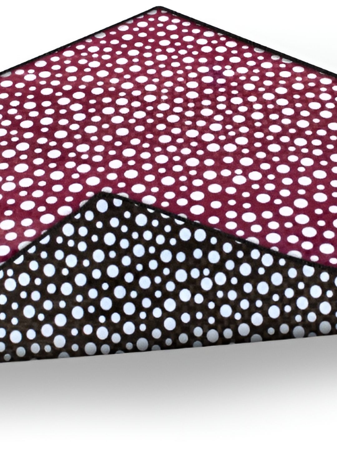 Stylista Maroon & White Geometric Printed Rectangle Floor Mat-image-37