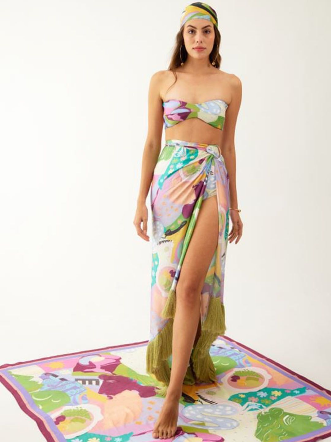 Tizzi Floral Printed Ankle Length Sarong-picture-42