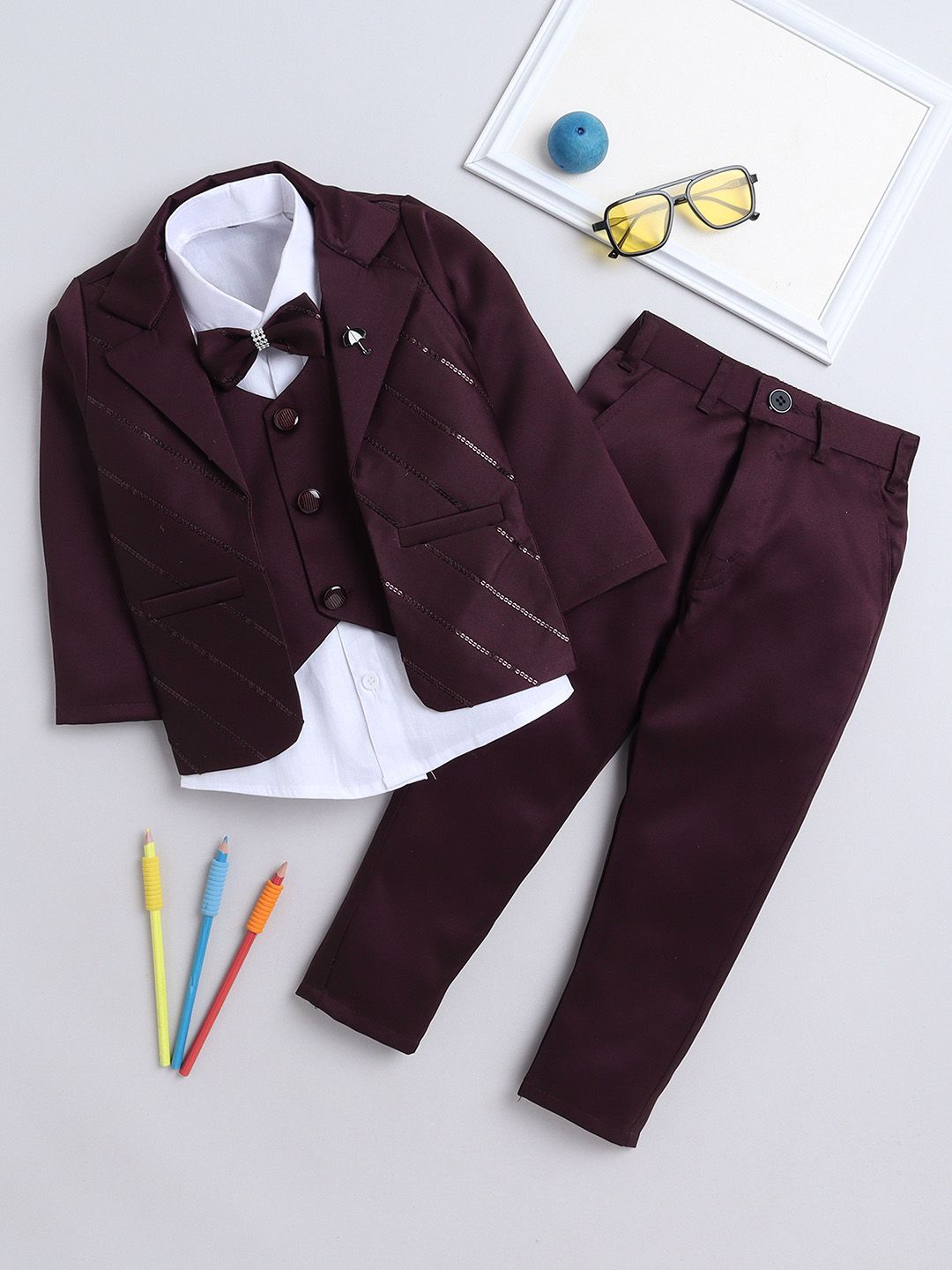 BAESD Boys Single-Breasted 3 Piece Party Suit-picture-30