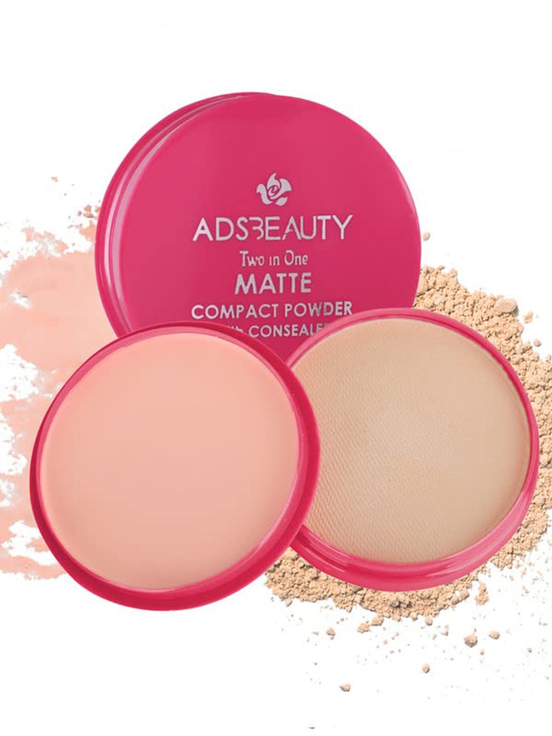 Adbeni Two In One Matte Compact Powder - 20g - Beige-picture-33
