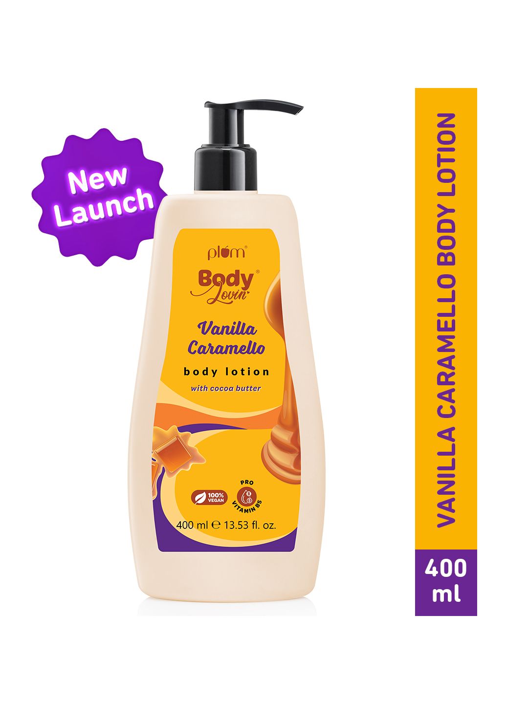 Plum BodyLovin' Vanilla Caramello Body Lotion with Cocoa Butter - 400 ml
