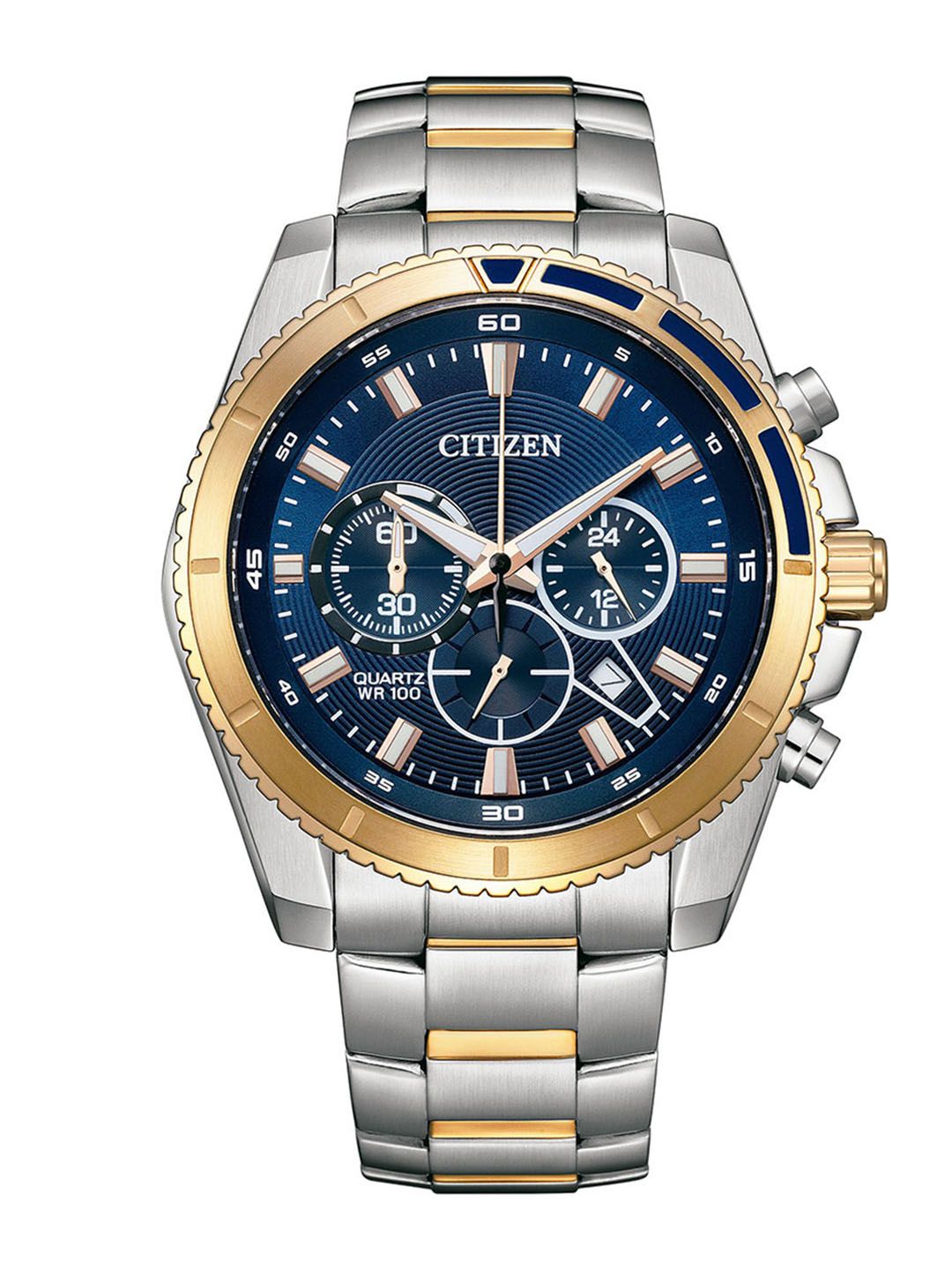 Citizen Men Dial & Stainless Steel Bracelet Style Straps Analogue Watch AN8206-53L-image-5