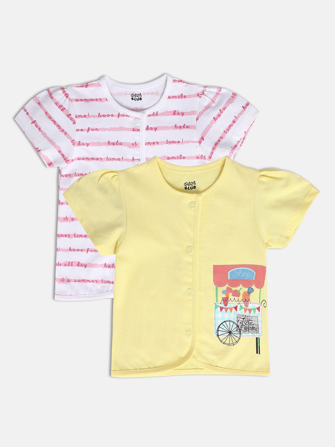 MINI KLUB Infant Girls Pack Of 2 Pure Cotton Jhablas-picture-32