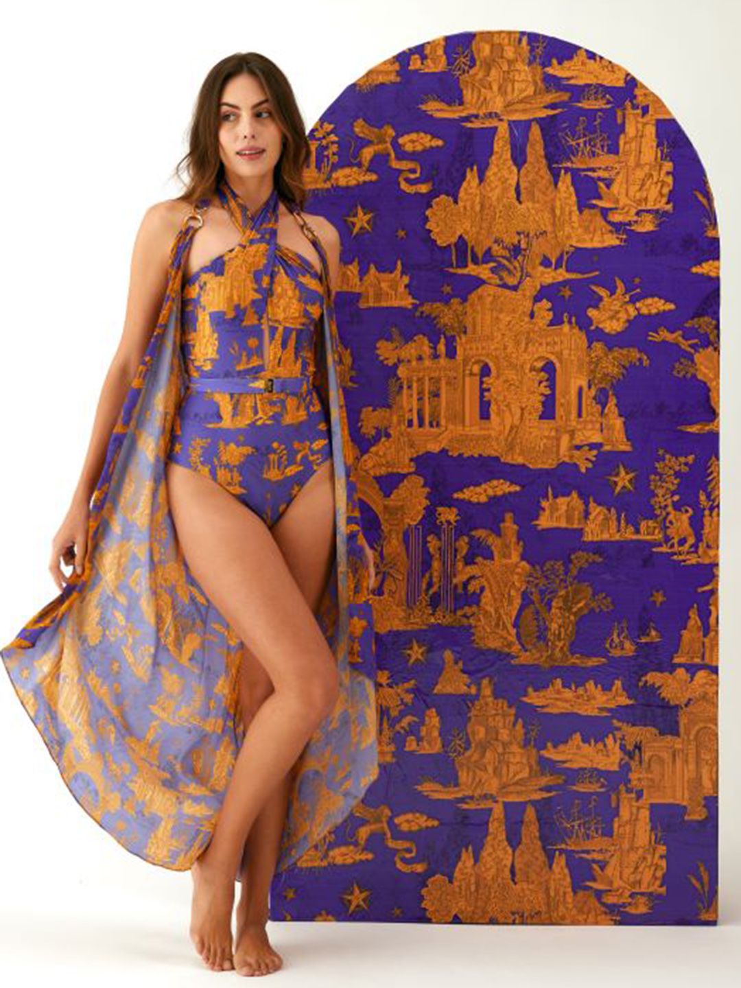 Tizzi Abstract Printed Sarong Cover up Bottom-picture-14