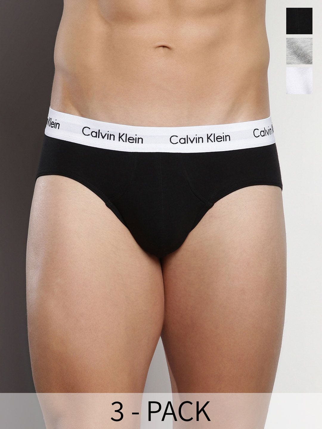 Calvin Klein Pack Of 3 Brand Logo Detail Basic Briefs P4-U2661998-picture-54