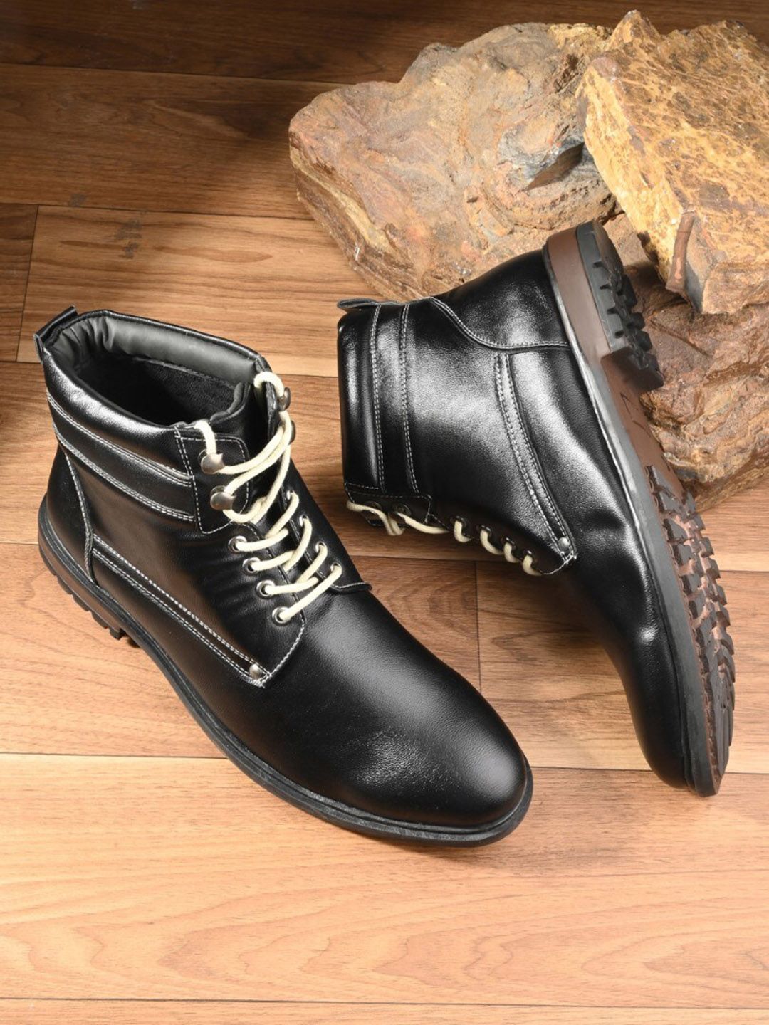 San Frissco Men Round Toe Mid-Top Lace-Up Boots-picture-27