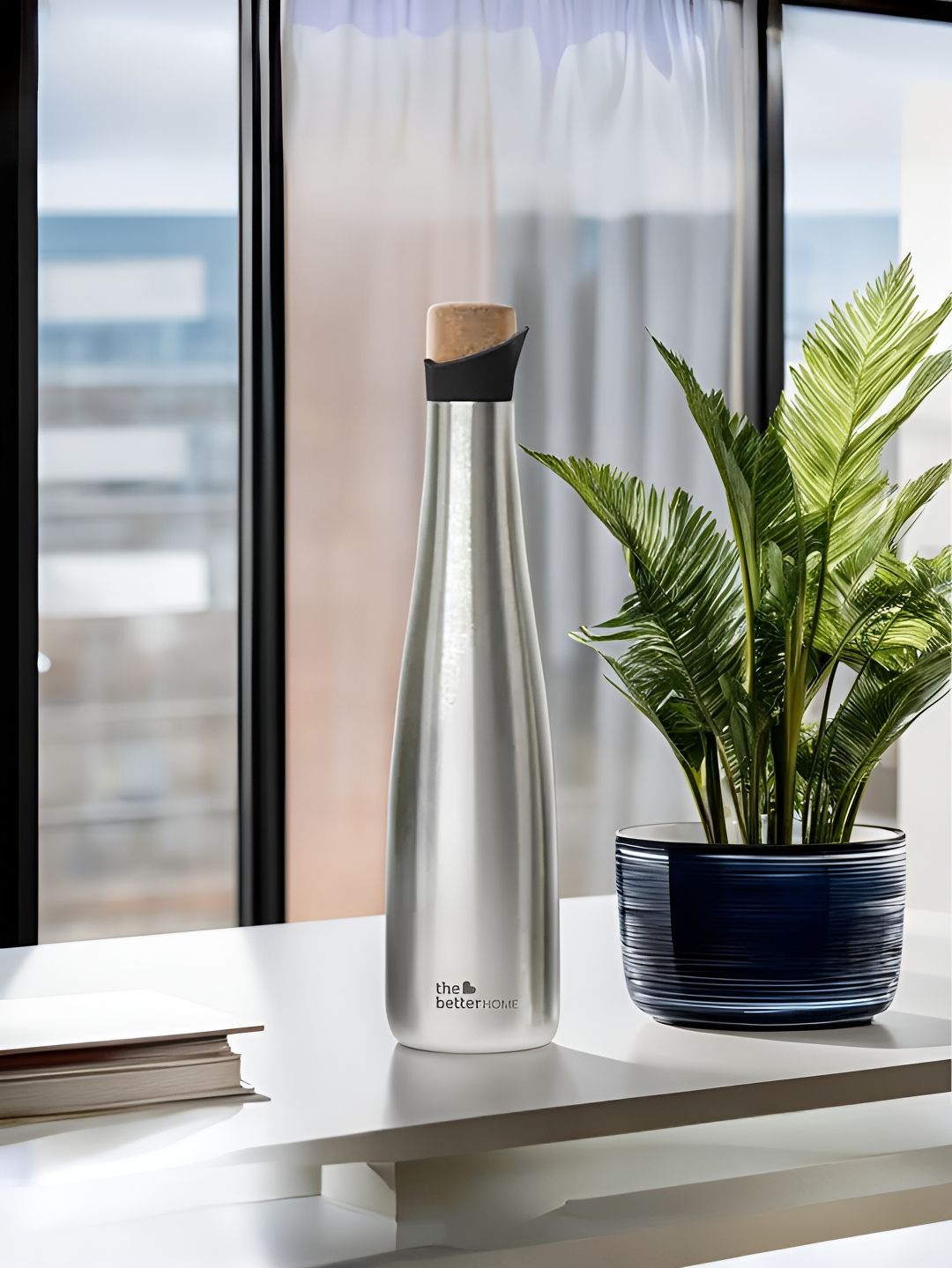The Better Home Silver-Toned Stainless Steel Water Bottle 750 Ml