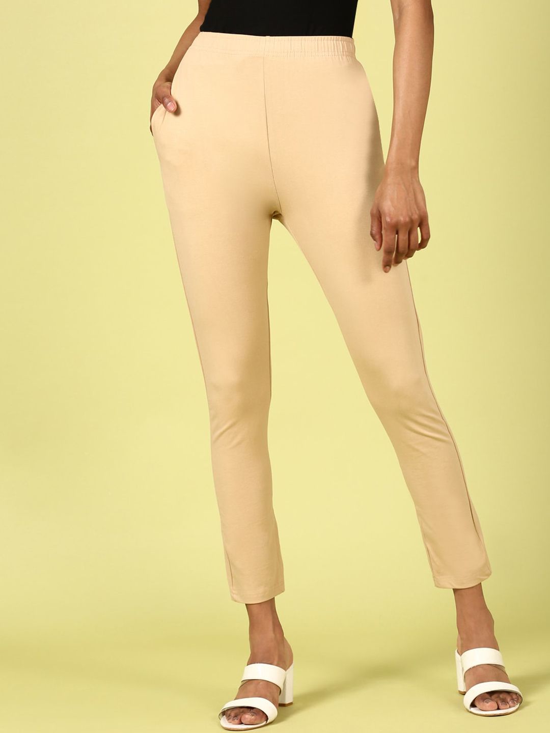 De Moza Women Pencil Slim Fit Cotton Casual Trousers-picture-22