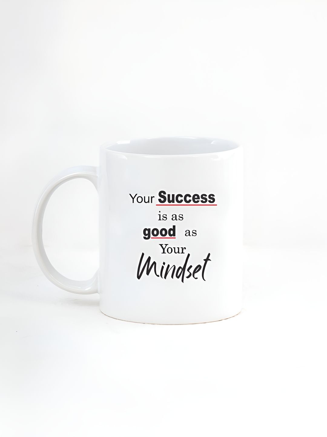 CLAY CRAFT White & Black Text or Slogans Printed Ceramic Glossy Mug 350 ml-image-9