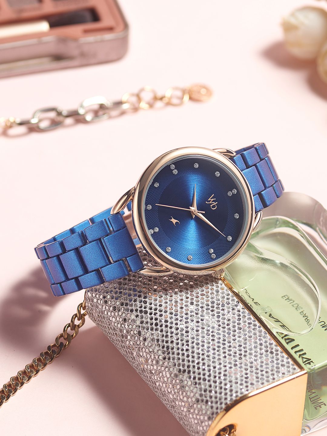 Fastrack Vyb Charmer Women Embellished Dial Bracelet Style Straps Analogue Watch FV60007KM01W-picture-53