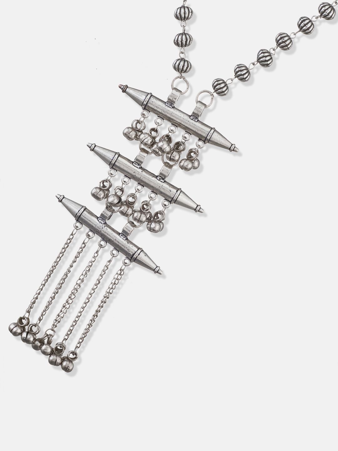 ATIBELLE Silver-Plated German Silver Beaded Necklace