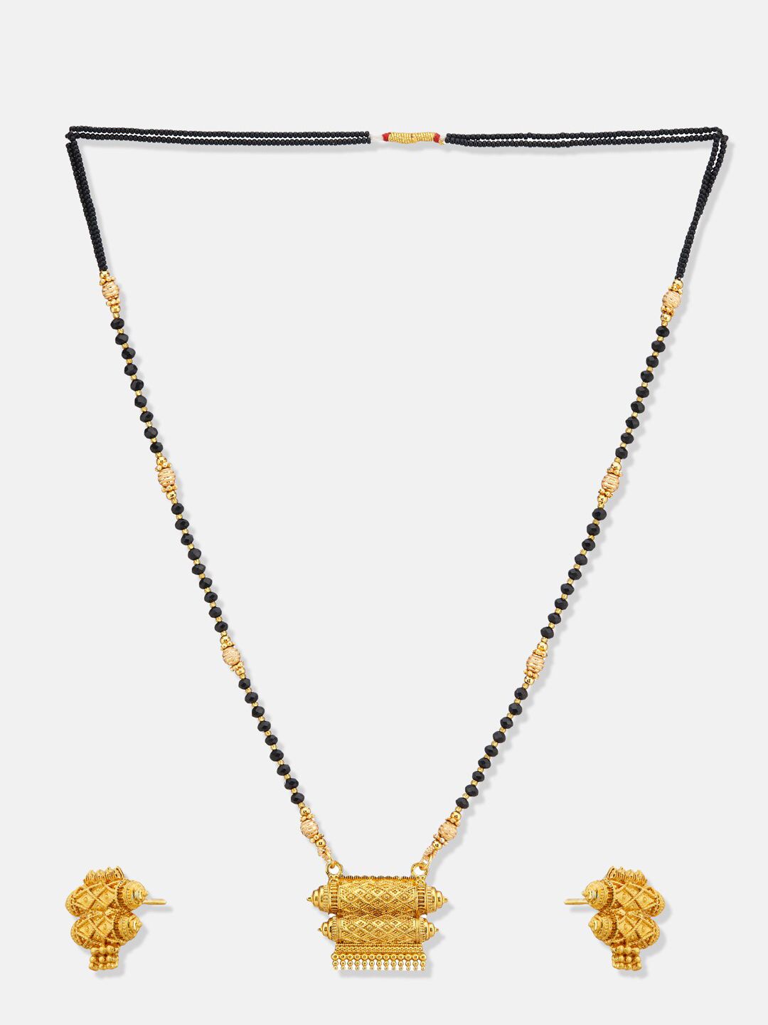 ATIBELLE Gold-Plated Beaded Mangalsutra