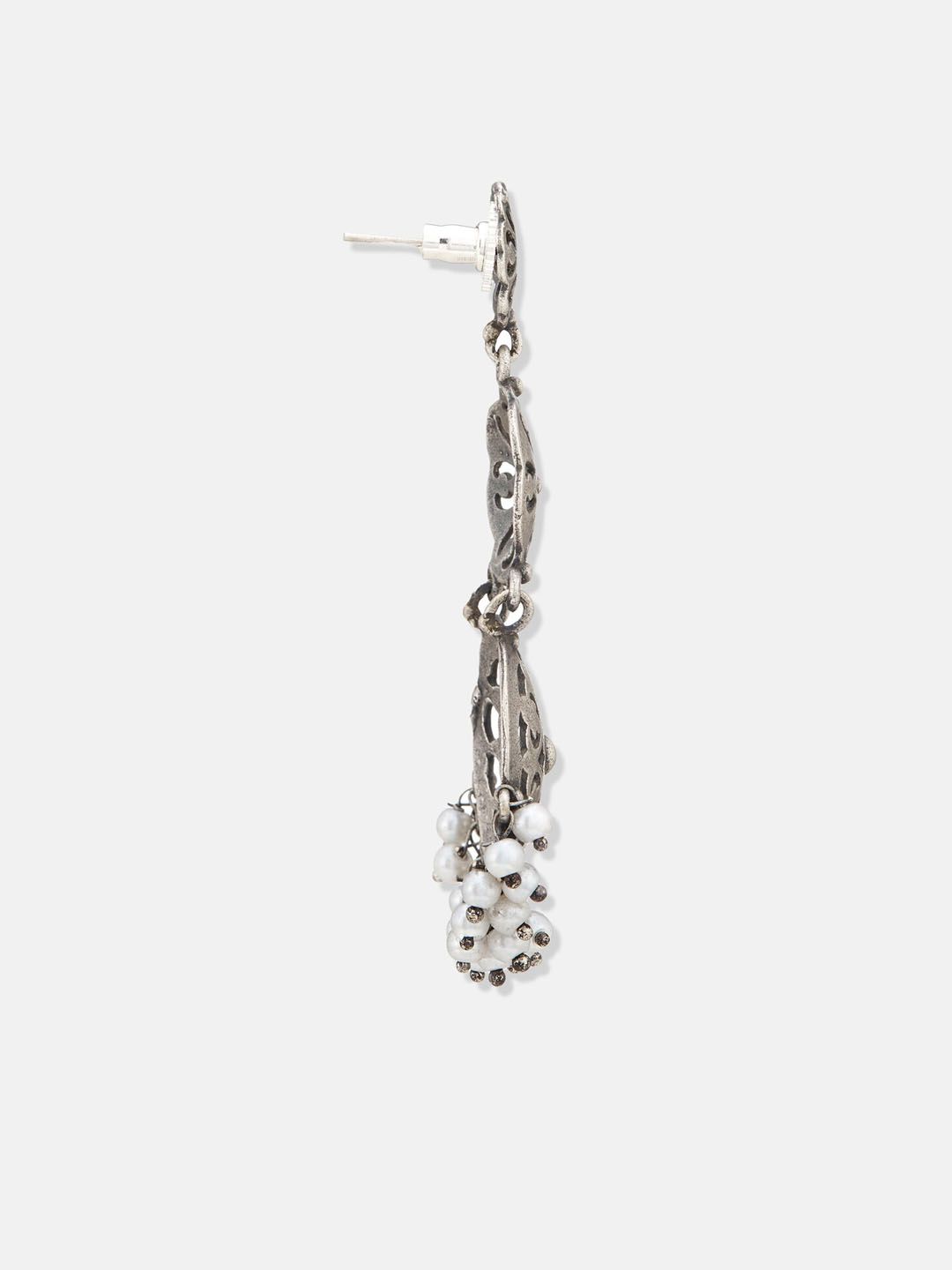 ATIBELLE Silver Plated Contemporary Chandbalis