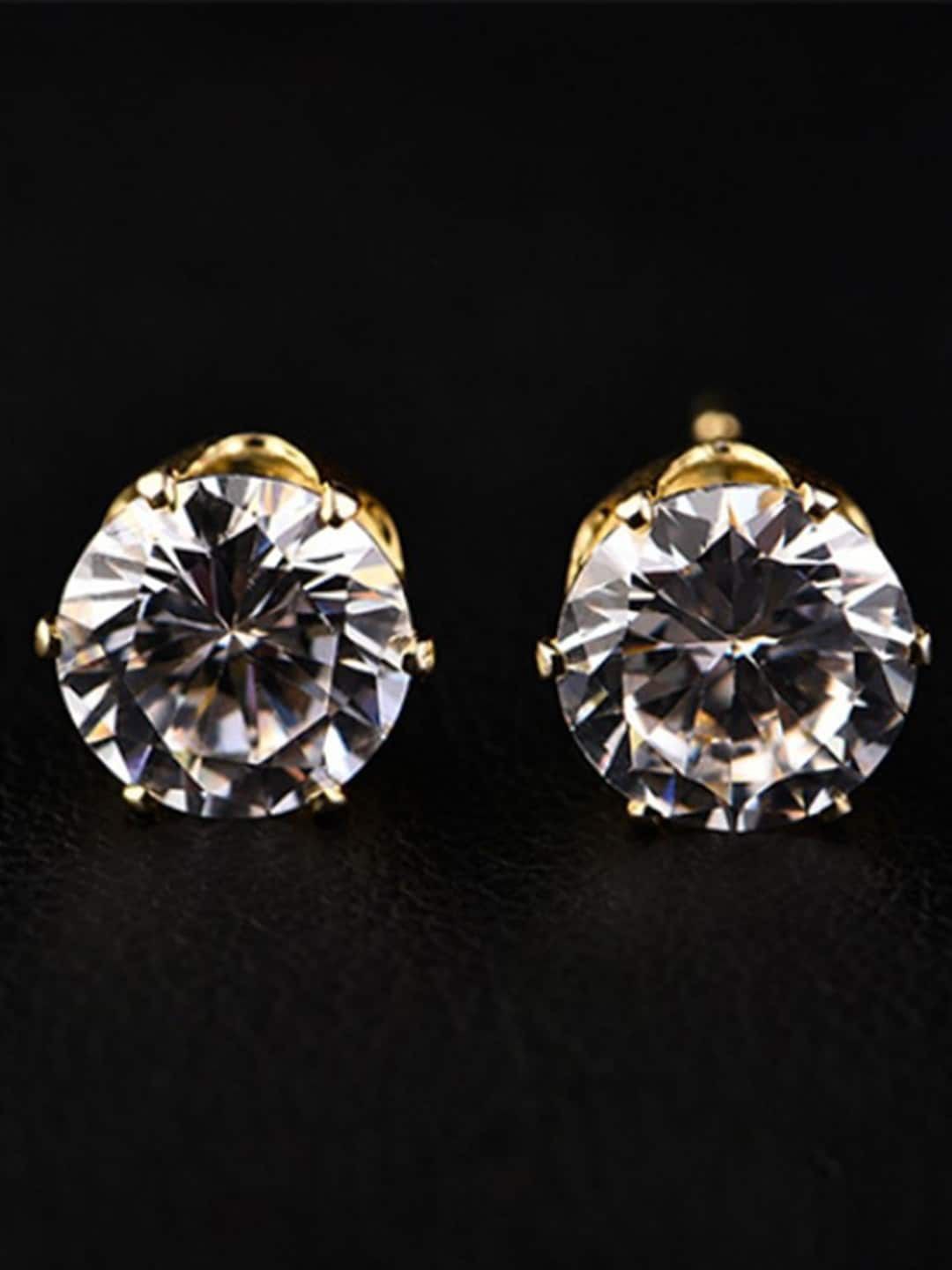 OOMPH Contemporary Cubic Zirconia Studs Earrings-picture-12